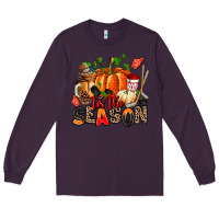 Plum fall and  hockey  tis the season Long Sleeve Tee - AdoDesignShop