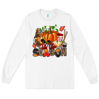 White fall and  hockey  tis the season Long Sleeve Tee - AdoDesignShop