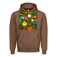 Chestnut physical education class seamless pattern Zipper Hoodie - BundleAndBundleShop