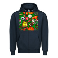 Navy physical education class seamless pattern Zipper Hoodie - BundleAndBundleShop