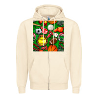 Sandshell physical education class seamless pattern Zipper Hoodie - BundleAndBundleShop