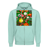 Seafoam physical education class seamless pattern Zipper Hoodie - BundleAndBundleShop