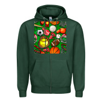Physical Education Class Seamless Pattern Zipper Hoodie | Teevron