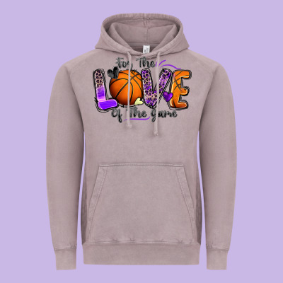 For The Love Of The Game Basketball Vintage Hoodie Designed By Zillion Design Studio