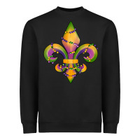 Black mardi gras fleur de lis Heavyweight Sweatshirt - RanaPortraitStore