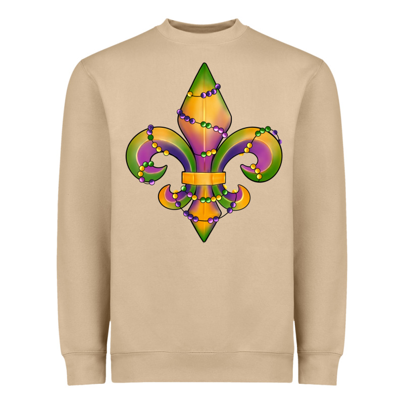 Mardi Gras Fleur De Lis Heavyweight Sweatshirt by RanaPortraitStore | Teevron