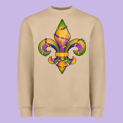 Heavyweight Sweatshirt mardi gras fleur de lis