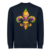 Navy mardi gras fleur de lis Heavyweight Sweatshirt - RanaPortraitStore