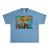 Pebble Blue mama sunflower junkie Urban Heavy Tee - Zillion Design Studio