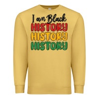 Antique Gold i am black history Premium Sweatshirt - MaliasSmallBusiness