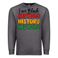 Charcoal Heather i am black history Premium Sweatshirt - MaliasSmallBusiness