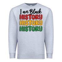 Heather Grey i am black history Premium Sweatshirt - MaliasSmallBusiness