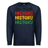 Navy i am black history Premium Sweatshirt - MaliasSmallBusiness