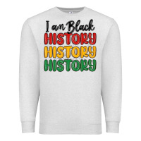 Oatmeal Heather i am black history Premium Sweatshirt - MaliasSmallBusiness
