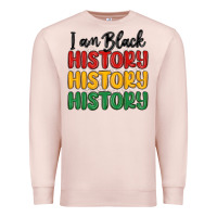 Pale Pink i am black history Premium Sweatshirt - MaliasSmallBusiness