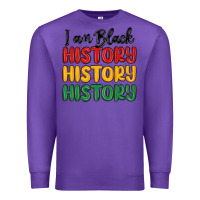 Purple i am black history Premium Sweatshirt - MaliasSmallBusiness