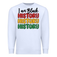 White i am black history Premium Sweatshirt - MaliasSmallBusiness