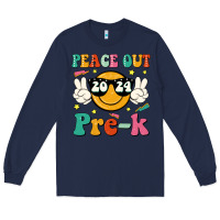 Navy peace out 2024 pre k Long Sleeve Tee - JahusDesignShop