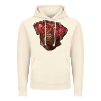 Vintage Artic labrador retriever with love glass Vintage Hoodie - RanaPortraitStore
