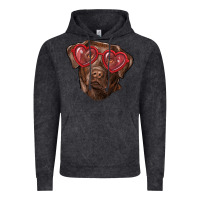Vintage Black labrador retriever with love glass Vintage Hoodie - RanaPortraitStore