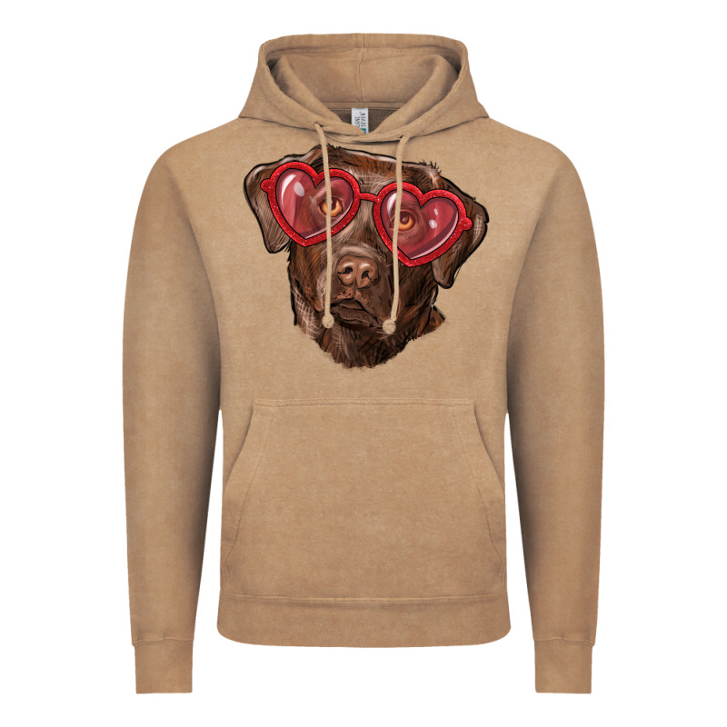 Labrador Retriever With Love Glass Vintage Hoodie by RanaPortraitStore | Teevron