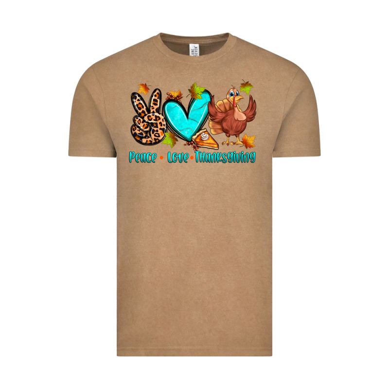 Peace Love Thanksgiving Vintage Tee by Zillion Design Studio | Teevron