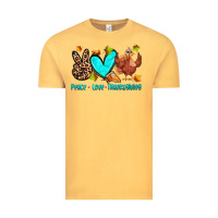 Vintage Mustard peace love thanksgiving Vintage Tee - Zillion Design Studio