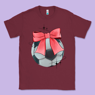 Coquette Soccer Bow Classic Tee Designed By Jahusdesignshop