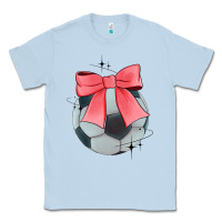 Dusty Blue coquette soccer bow Classic Tee - JahusDesignShop