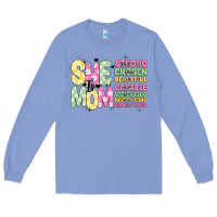 Colony Blue she is mom Long Sleeve Tee - JahusDesignShop
