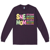 Plum she is mom Long Sleeve Tee - JahusDesignShop
