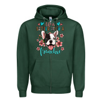Sports Green life is better with a frenchie Zipper Hoodie - Jasminsmagicworld