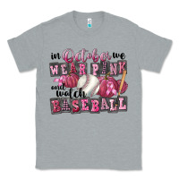 Heather Grey in october we wear pink and watch  baseball Classic Tee - FaDigitalArtStudio