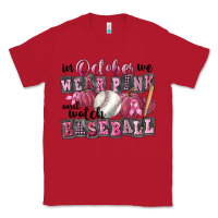 Red in october we wear pink and watch  baseball Classic Tee - FaDigitalArtStudio
