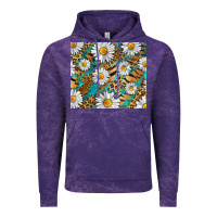 Cloud Purple Leopard And Tiger Daisy Vintage Hoodie - RanaPortraitStore