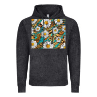 Vintage Arctic Leopard And Tiger Daisy Vintage Hoodie - RanaPortraitStore