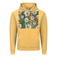 Vintage Mustard Leopard And Tiger Daisy Vintage Hoodie - RanaPortraitStore