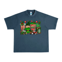 Midnight Navy christmas tractor coffee cups Urban Heavy Tee - texasbilliewilder