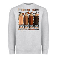 Heather Grey teach love inspire motivation lead encourage Heavyweight Sweatshirt - Zillion Design Studio