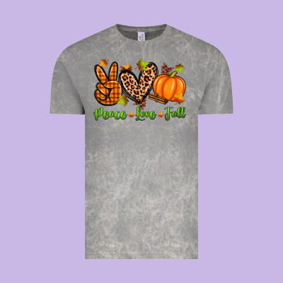 Peace Love Fall Vintage Tee Designed By Zillion Design Studio