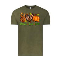 Vintage Olive peace love fall Vintage Tee - Zillion Design Studio