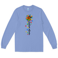 Colony Blue autism mama sunflower black Long Sleeve Tee - JahusDesignShop