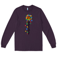 Plum autism mama sunflower black Long Sleeve Tee - JahusDesignShop