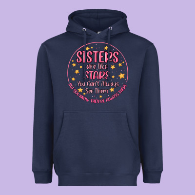 Sisters Are Like Stars You Can't Always See Them Heavyweight Hoodie Designed By Maliassmallbusiness