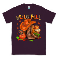 Plum hello fall pumpkins  cowgirl  and roses Classic Tee - AdoDesignShop