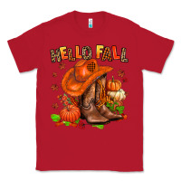 Red hello fall pumpkins  cowgirl  and roses Classic Tee - AdoDesignShop