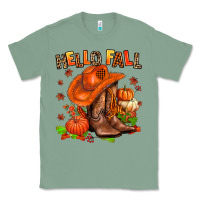 Sage hello fall pumpkins  cowgirl  and roses Classic Tee - AdoDesignShop