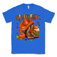 True Royal hello fall pumpkins  cowgirl  and roses Classic Tee - AdoDesignShop