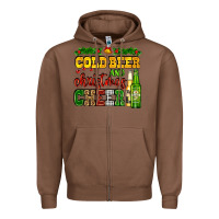 Chestnut cold beer and christmas cheer with beer bottles Zipper Hoodie - AdoDesignShop
