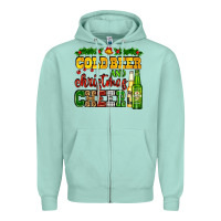 Seafoam cold beer and christmas cheer with beer bottles Zipper Hoodie - AdoDesignShop
